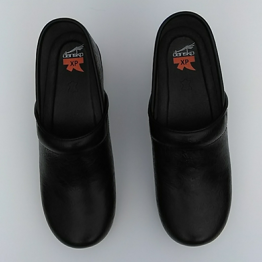 Dansko Pro  XP Black Floral Tooled Clog Size 41-B